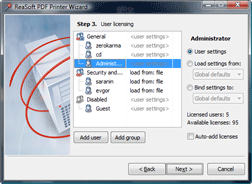 ReaSoft PDF Printer wizard